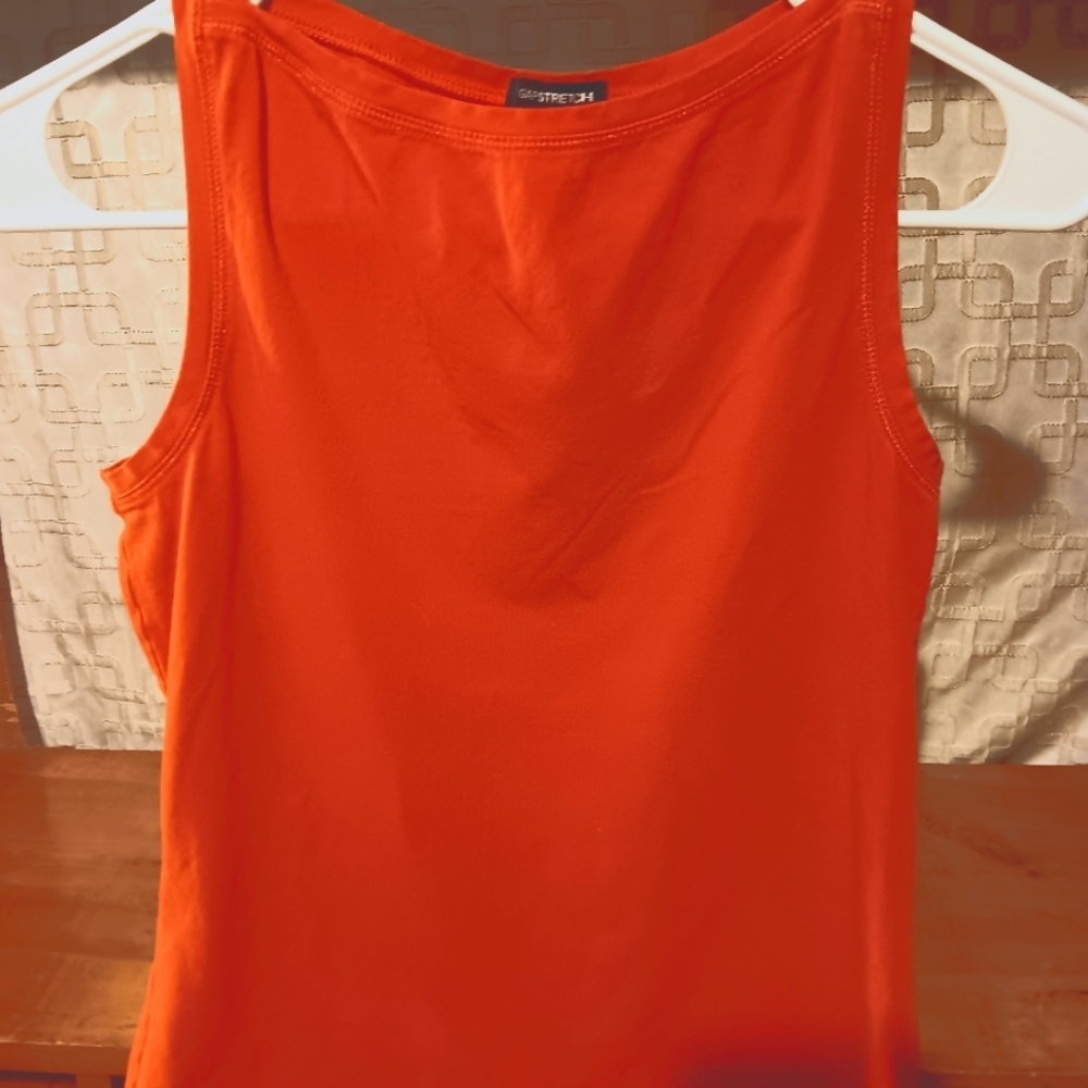 Women's orange tank top